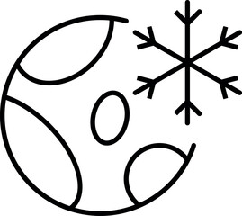 Global Cooling Minimalistic Symbol for Web and Graphic Design, Apps, Banners, Social Network and Cards