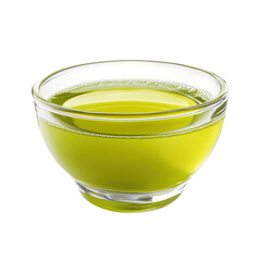 glass bowl of lime juice on isolated transparent background