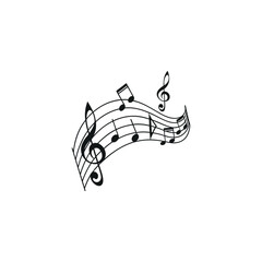 Vector illustration of an abstract music background