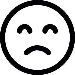 SAD icon, bad mood. icon for apps and websites.