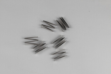 Allison Transmission Torque Converter Stator Spring zigzag shaped isolated on grey background.