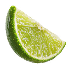 lime slice isolated on transparent background