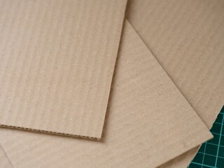 Close-up shot of pieces of cardboard