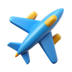 3d airplane icon in flight