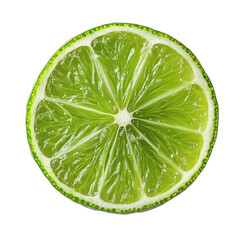 lime slice isolated on transparent background