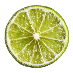 lime slice isolated on transparent background