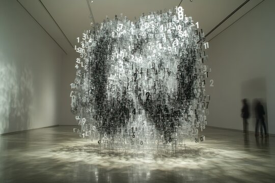 Abstract sculpture of numbers