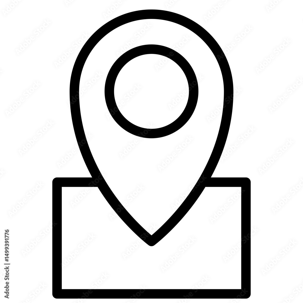 Fototapete Location pin icon. Map pin place marker. Location icon. Map marker pointer icon set. GPS location symbol collection.