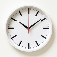 Analog clock showing time on a white background
