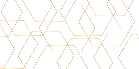 Modern minimal and clean white gold background with realistic line wave geometric circle shape, abstract white and gold colors with lines pattern texture computer geometric digital connection design .