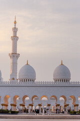 Abu Dhabi, April 27, 2025: Sheikh Zayed Mosque view during sunset