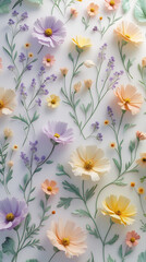 Obraz premium color art flowers pattern
