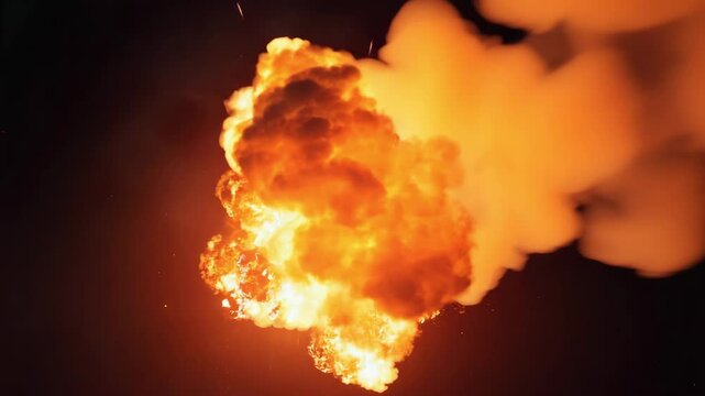 Slow Motion Explosion Transition for Action Scenes in 4K