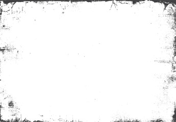 Dusty overlay background with grunge frame layout. Vintage texture featuring distressed edges. Abstract border pattern for old design aesthetics.