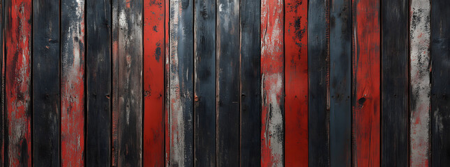 American flag draped on rustic wooden planks, creating a patriotic backdrop ideal for memorial day or independence day themed designs. : Generative AI
