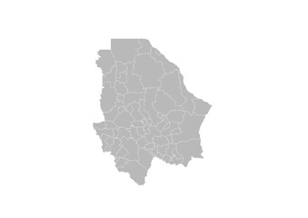 Chihuahua, Mexico – administrative vector map with municipality boundaries (Web Mercator projection, PPT-compatible & fully editable)