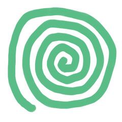 Abstract digital paint shapes solid gouache style collage elements