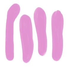 Abstract digital paint shapes solid gouache style collage elements