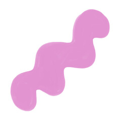 Abstract digital paint shapes solid gouache style collage elements