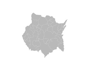 Morelos, Mexico – administrative vector map with municipality boundaries (Web Mercator projection, PPT-compatible & fully editable)