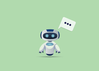 AI robot icon with message
