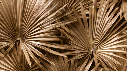 Obraz premium Textured Palm Leaves in Rich Bronze Tones for Elegant Designs
