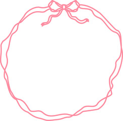 Bow Ribbon Pink Coquette Frame