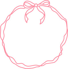 Bow Ribbon Pink Coquette Frame