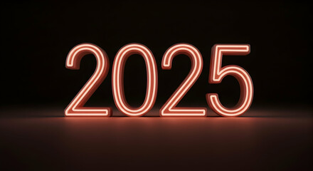 2025, New year, New years eve, 2025 Neon Sign - New Year's Eve Celebration
