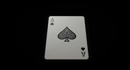 Ace of spades, Playing card, Cards, Ace of Spades Playing Card on Black Background