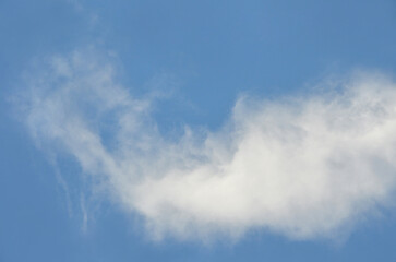 Bright blue sky with light white cloud background. Nature ,sky in sunny day landscape,sky background.