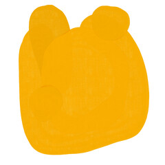 Abstract textured paint shapes solid gouache style collage elements