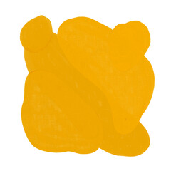 Abstract textured paint shapes solid gouache style collage elements