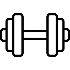 Minimalist dumbbell icon design