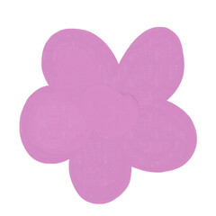 Abstract textured paint shapes solid gouache style collage elements