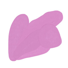 Abstract textured paint shapes solid gouache style collage elements