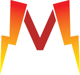 Power Energy Lightning M Logo
