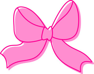 Pink Bow Ribbon Coquette Icon