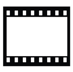 cute cartoon hand drawn vector film frame silhouette.