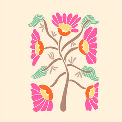 vector illustration of home flowers, background elements, brand elements, greeting card elements, wedding decoration.