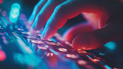  A hand entering a set of lucky lottery numbers on an online portal 