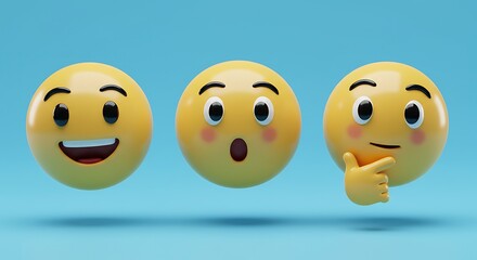 3D emoji with blush and surprise	