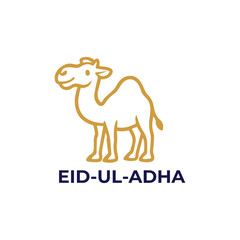 Eid-ul-Adha Camel Line Art Illustration