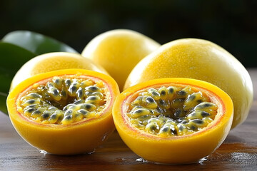 Close up of a fresh, juicy orange fruit isolated on a black background