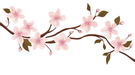 Background of a beautiful blossom flower branch in full bloom, showcasing vibrant colors and delicate petals.