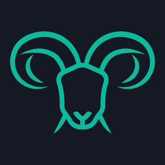 Goat logo design, simple goat logo design.
