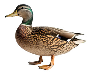 Mallard Duck Standing Isolated on a Transparent PNG Image