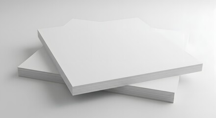 Stack of white paper sheets on office desk - business documents and paperwork concept