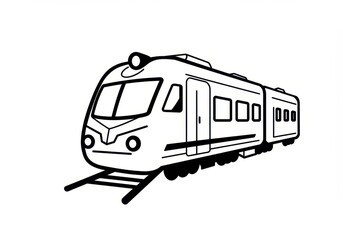 Fototapeta premium Modern train isolated on white background