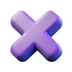 Obraz premium 3d cross mark icon